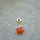 COLGANTE ORO CHILE GOTA CORNALINA