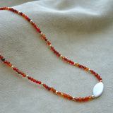 COLLAR NACAR CORNALINA OVALO