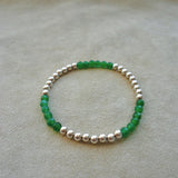 PULSERA PLATA ALYSA 6 VERDE