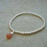 PULSERA PILAR GOTA PLATA ROSA