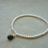 PULSERA PILAR GOTA PLATA ONIX