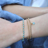 PULSERA PILAR GOTA AGUAMARINA