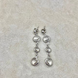 AROS SWAROSKY PLATA LARGO BLANCO 3