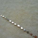 PULSERA MONEDAS-ESTRELLAS PLATA