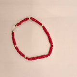 PULSERA MOSTACILLA ROJA NACAR
