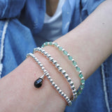 PULSERA PILAR GOTA PLATA ONIX