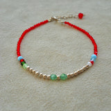 PULSERAS PELOTITAS PLATA