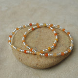 PULSERA ALYSA 2 PLATA CORNALINA