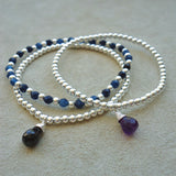 PULSERA PILAR GOTA PLATA ONIX