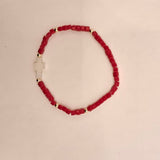 PULSERA MOSTACILLA ROJA NACAR