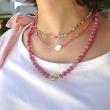 COLLAR NACAR CORAL ROSA CONCHITA