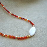 COLLAR NACAR CORNALINA OVALO