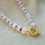 COLLAR COLORES BLANCO GRANATE