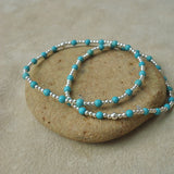 PULSERA ALYSA 2 PLATA TURQUEZA