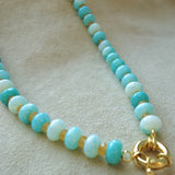 COLLAR COLORES CELESTE NARANJA