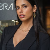 COLLAR SWAROSKY CORTO ORO BLANCO