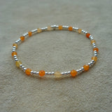 PULSERA ALYSA 2 PLATA CORNALINA