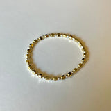 PULSERA PILAR ORO 1 CUADRADO 1 CIRCULO PLATA