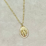 COLLAR GOLDFILLED VIRGEN GRANDE CIRCON