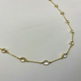 COLLAR SWAROSKY LARGO ORO BLANCO