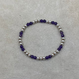 PULSERA ALYSA 2 PLATA AMATISTA