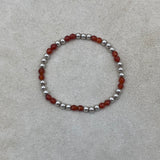 PULSERA ALYSA 2 PLATA LADRILLO