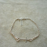 PULSERA RELIGIOSA  MEDALLA PLATA CRUZ