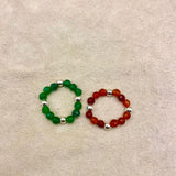 ANILLO ALYSA VERDE PLATA 2