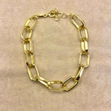 PULSERA PLATA ITALIANA ESLABON ORO
