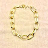 PULSERA PLATA ITALIANA ESLABON ORO